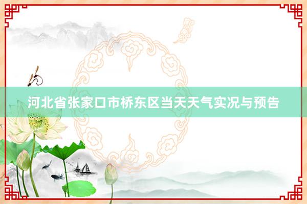 河北省张家口市桥东区当天天气实况与预告